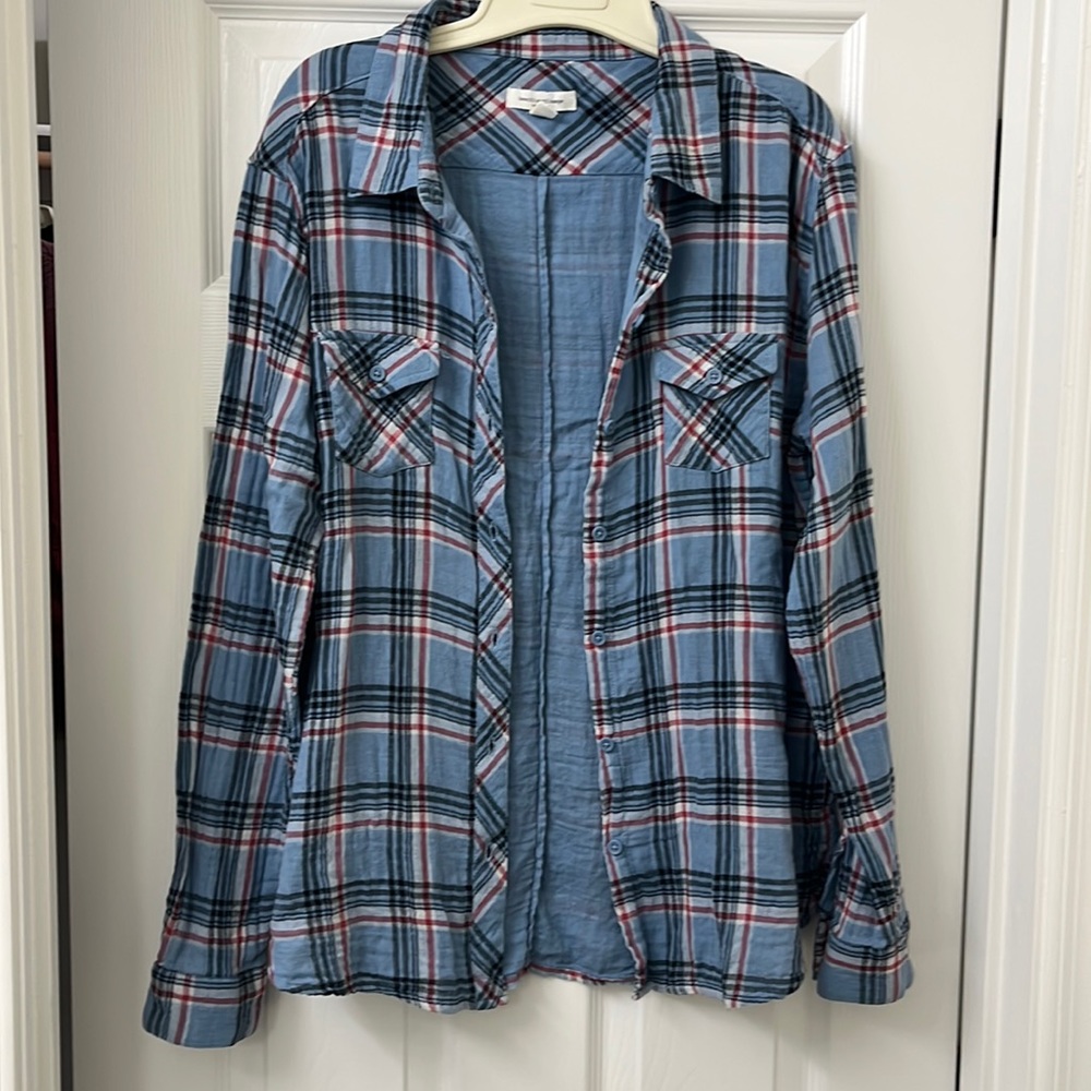 Plaid button down EUC